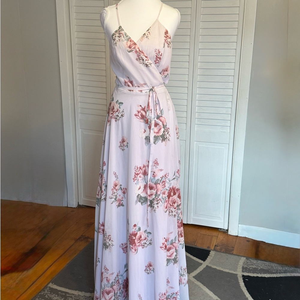 Lulu's Blush Floral Maxi Dress